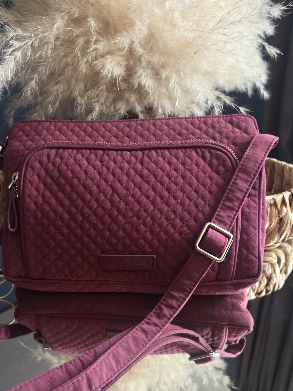 Vera Bradley Berry Quilted Crossbody Organizer Bag Travel Ready